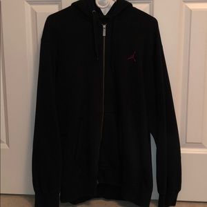 Jordan Men’s full zip hoody. Size L, black